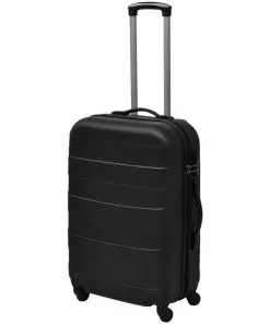 vidaXL Three Piece Hardcase Trolley Set Black