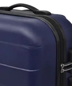vidaXL Three Piece Hardcase Trolley Set Blue