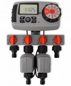 vidaXL Automatic Irrigation Timer with 4 Stations 3 V