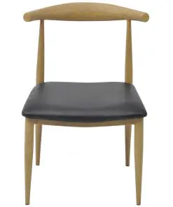 vidaXL Dining Chairs 2 pcs Black Faux Leather