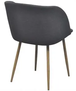 vidaXL Dining Chairs 2 pcs Dark Grey Fabric