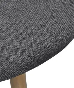 vidaXL Dining Chairs 2 pcs Dark Grey Fabric