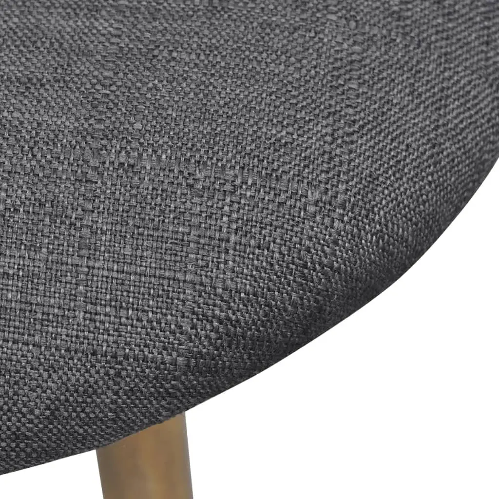 vidaXL Dining Chairs 2 pcs Dark Grey Fabric
