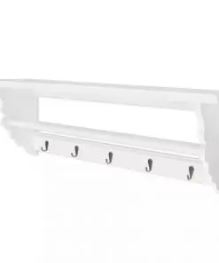vidaXL Coat Rack MDF White Baroque Style