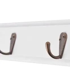 vidaXL Coat Rack MDF White Baroque Style