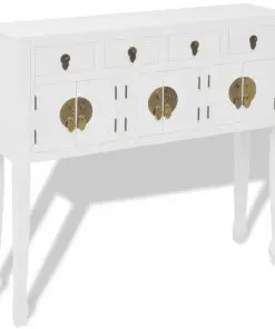 vidaXL Sideboard Chinese Style Solid Wood White