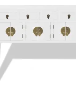 vidaXL Sideboard Chinese Style Solid Wood White