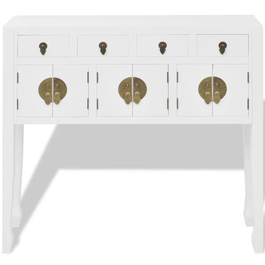 vidaXL Sideboard Chinese Style Solid Wood White