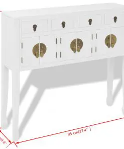 vidaXL Sideboard Chinese Style Solid Wood White