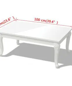 vidaXL Coffee Table 100x60x42 cm High Gloss White