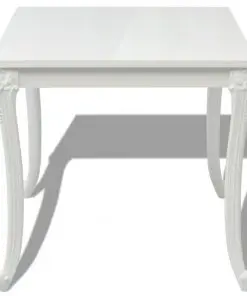 vidaXL Dining Table 80x80x76 cm High Gloss White