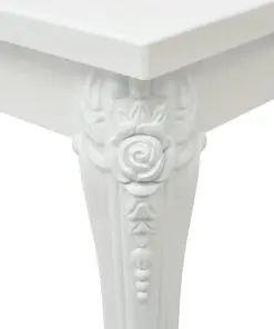 vidaXL Dining Table 116x66x76 cm High Gloss White