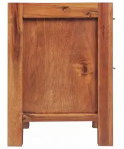 vidaXL Bedside Cabinet Solid Acacia Wood Brown 45x42x58 cm