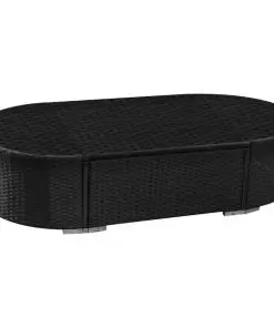 vidaXL 13 Piece Garden Lounge Set with Cushions Poly Rattan Blue