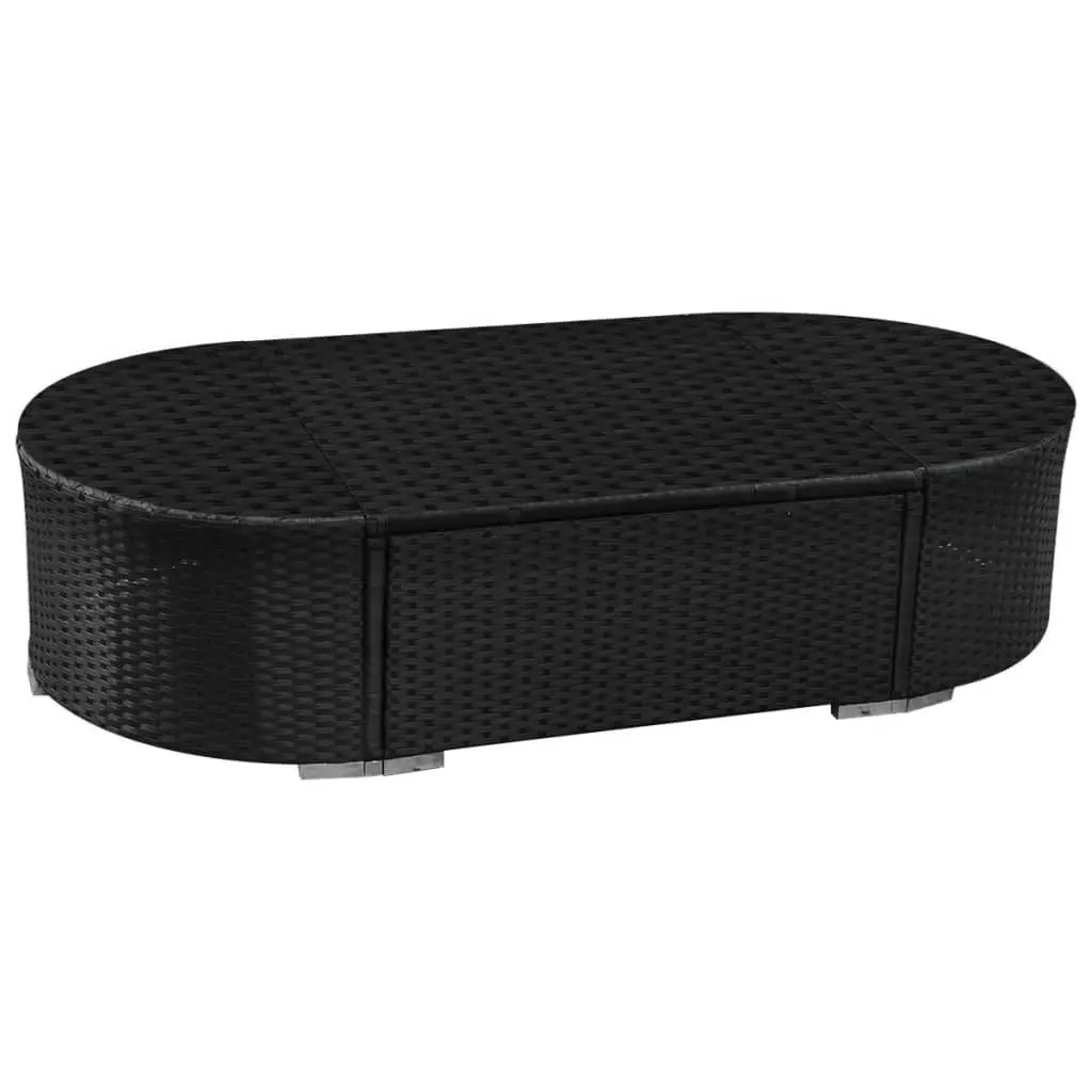 vidaXL 13 Piece Garden Lounge Set with Cushions Poly Rattan Blue