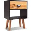 vidaXL Solid Acacia Wood Bedside Cabinet 40x30x58 cm