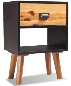 vidaXL Solid Acacia Wood Bedside Cabinet 40x30x58 cm