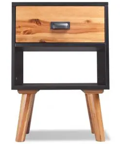 vidaXL Solid Acacia Wood Bedside Cabinet 40x30x58 cm