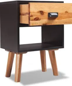 vidaXL Solid Acacia Wood Bedside Cabinets 2 pcs 40x30x58 cm