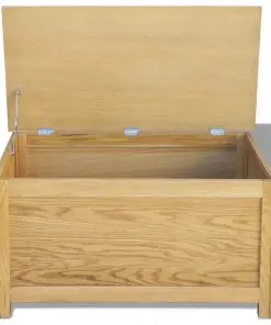 vidaXL Storage Box 90x45x45 cm Solid Oak Wood