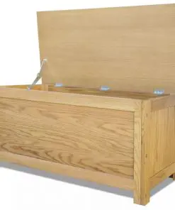 vidaXL Storage Box 90x45x45 cm Solid Oak Wood
