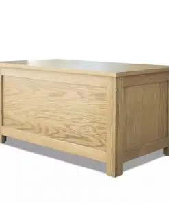 vidaXL Storage Box 90x45x45 cm Solid Oak Wood