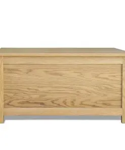 vidaXL Storage Box 90x45x45 cm Solid Oak Wood