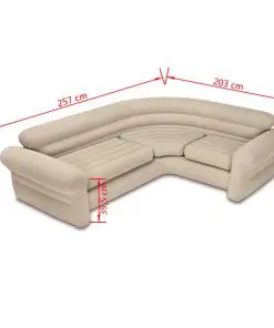 Intex Inflatable Corner Sofa/Couch 257x203x76 cm 68575NP