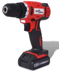 vidaXL Cordless Drill Driver Kit with 18 V Li-ion Batteries