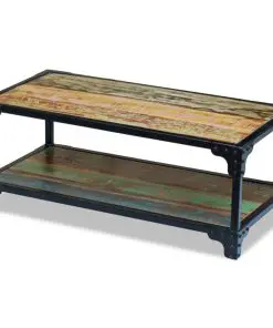 vidaXL Coffee Table Solid Reclaimed Wood
