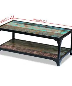vidaXL Coffee Table Solid Reclaimed Wood