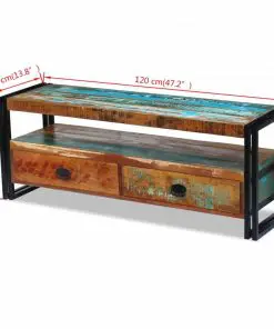 vidaXL TV Cabinet Solid Reclaimed Wood