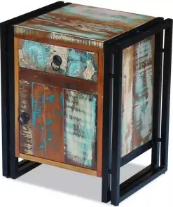 vidaXL Bedside Cabinet Solid Reclaimed Wood