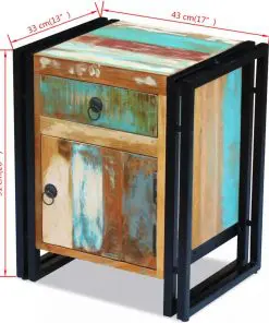 vidaXL Bedside Cabinet Solid Reclaimed Wood