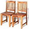 vidaXL Dining Chairs 2 pcs Solid Sheesham Wood