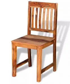 vidaXL Dining Chairs 2 pcs Solid Sheesham Wood