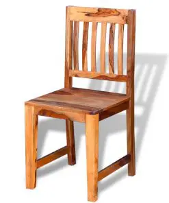 vidaXL Dining Chairs 2 pcs Solid Sheesham Wood