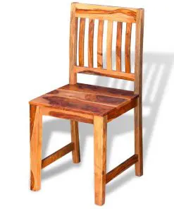 vidaXL Dining Chairs 2 pcs Solid Sheesham Wood