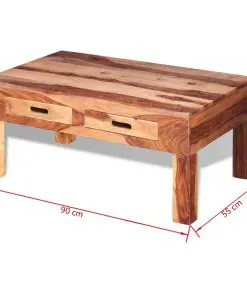 vidaXL Coffee Table Solid Sheesham Wood