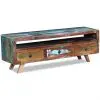 vidaXL TV Cabinet with 3 Drawers Solid Reclaimed Wood vidaXL TV Cabinet with 3 Drawers Solid Reclaimed Wood