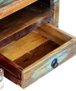 vidaXL TV Cabinet with 3 Drawers Solid Reclaimed Wood