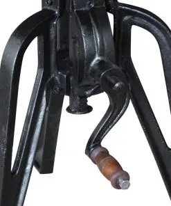 vidaXL Side Table Solid Reclaimed Wood Cast Iron 60x(42-63) cm