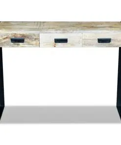 vidaXL Console Table with 3 Drawers Solid Mango Wood 110x35x78 cm