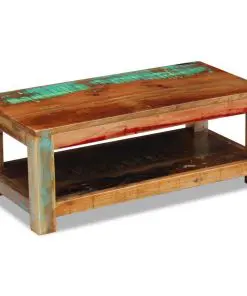 vidaXL Coffee Table Solid Reclaimed Wood 90x45x35 cm