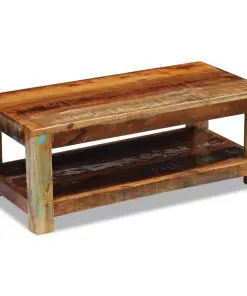 vidaXL Coffee Table Solid Reclaimed Wood 90x45x35 cm