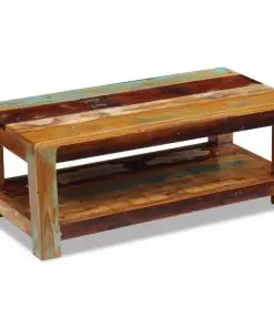 vidaXL Coffee Table Solid Reclaimed Wood 90x45x35 cm