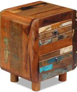 vidaXL Night Cabinet Solid Reclaimed Wood 43x33x51 cm vidaXL Night Cabinet Solid Reclaimed Wood 43x33x51 cm