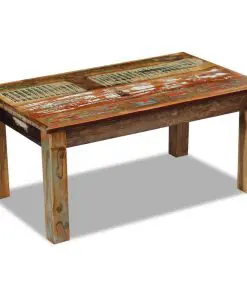 vidaXL Coffee Table Solid Reclaimed Wood 100x60x45 cm