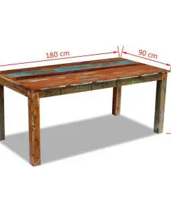 vidaXL Dining Table Solid Reclaimed Wood 180x90x76 cm
