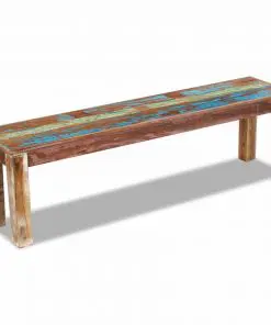 vidaXL Bench Solid Reclaimed Wood 160x35x46 cm